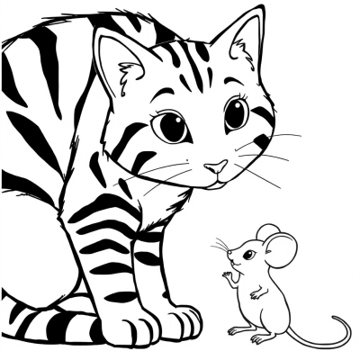 Striped Cat and Mouse