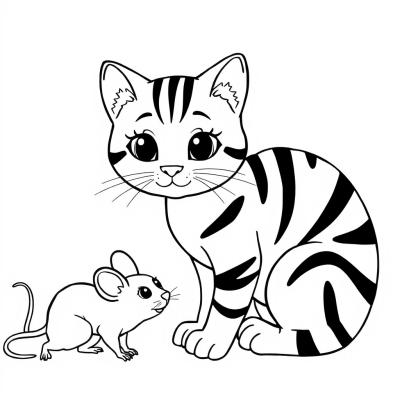 Striped Cat and Mouse