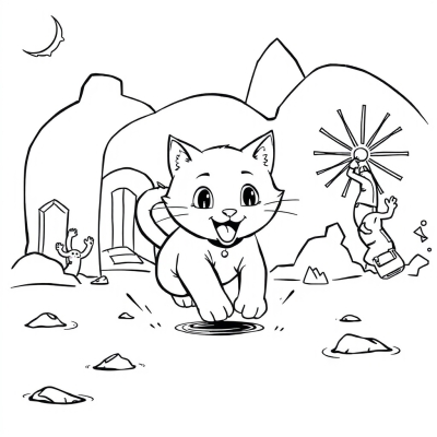 Cat Rushing to the Rescue