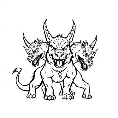 Three-Headed Dog Cerberus
