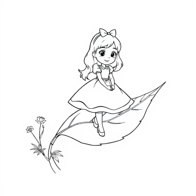 Alice on a Leaf