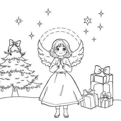 Angel Girl at Christmas
