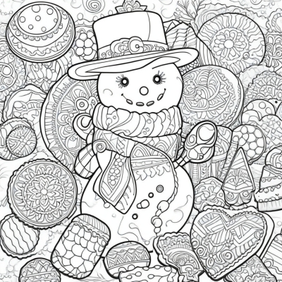 Anti-Stress Snowman and Cookies