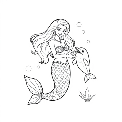 Barbie Mermaid with Dolphin