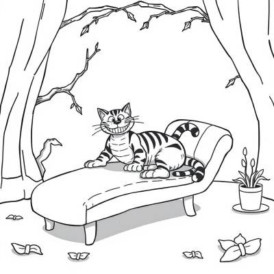 Cheshire Cat on a Lounger