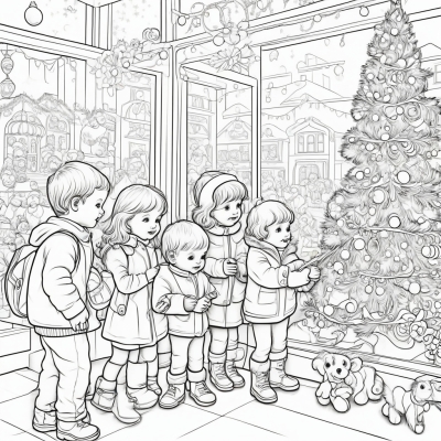 Children Looking at Toys in the Window