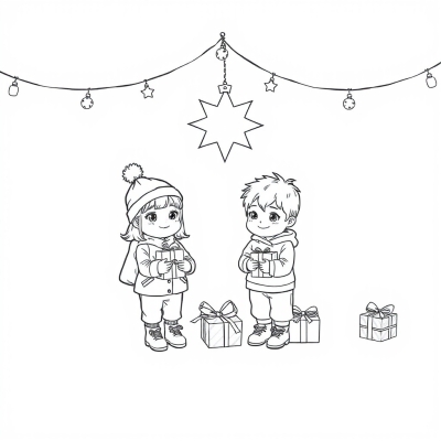Kids with Christmas Gifts