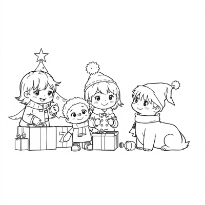 Christmas. Kids with Toys