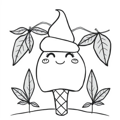 Cute Smiling Ice Cream