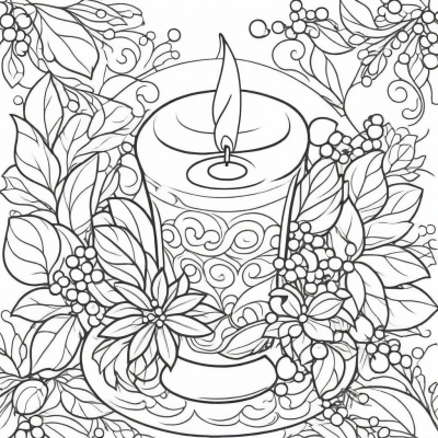 Christmas Candle in Decor