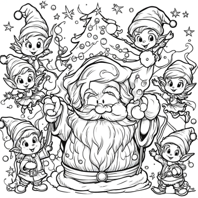 Elves Tease Santa