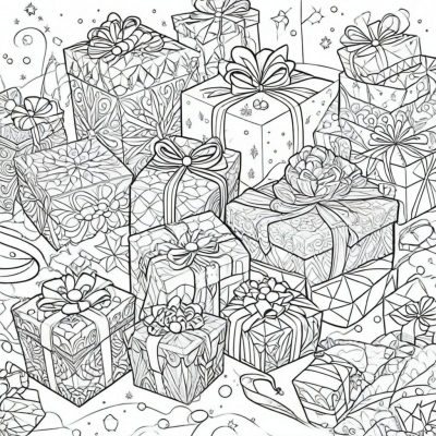 Boxes with New Year Gifts Anti-Stress