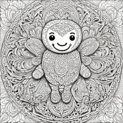 Gingerbread Man Mandala