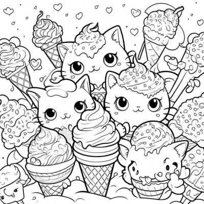 Ice Cream Cute Kittens