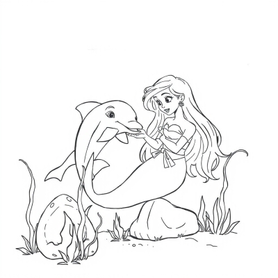 The Little Mermaid and the Dolphin