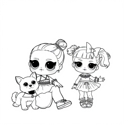 LOL Glamour with Pet and Sister