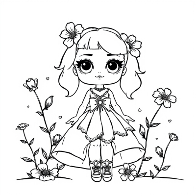 LOL OMG in a Flowing Dress with Flowers