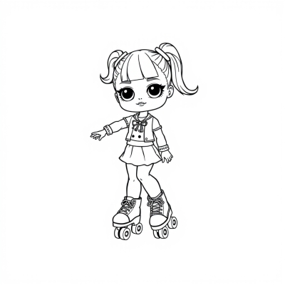 LOL Doll on Roller Skates