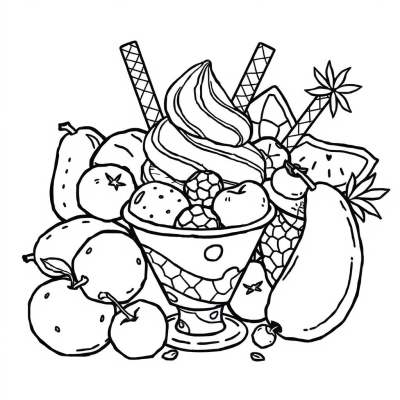 Lots of Sweet Fruit Ice Cream
