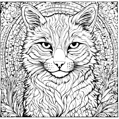Мозаика кошка