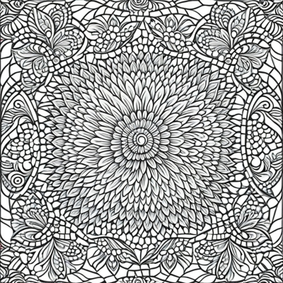 Mosaic Cute Flower