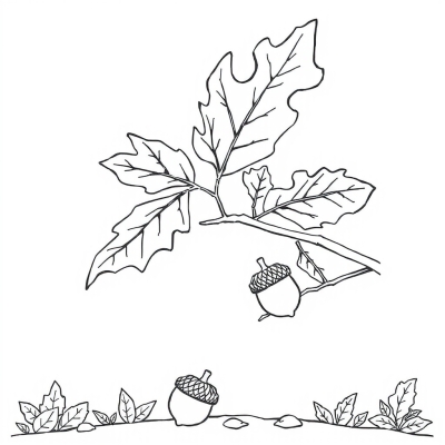 Oak Leaves and Acorns