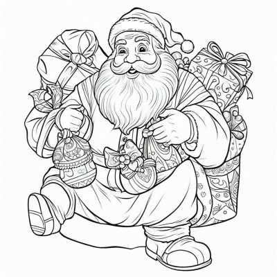 Santa Claus with Toys in a Bag