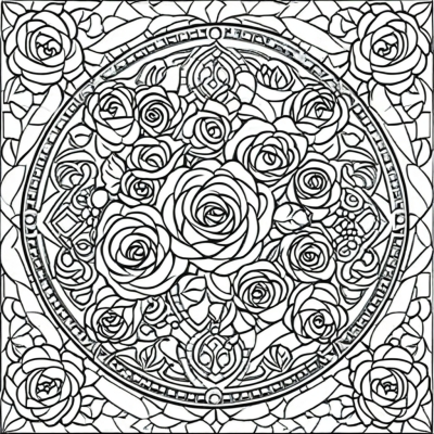 Simple Mosaic with Roses