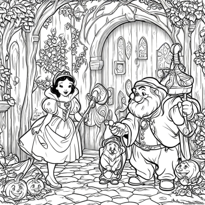 Snow White and Doc the Dwarf