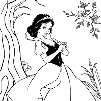 Snow White for Kids: Enchanting Coloring Fun