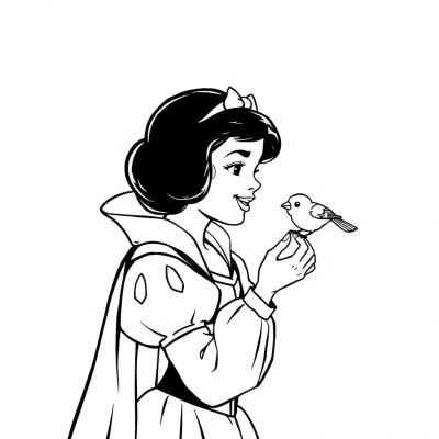 Snow White with a Little Bird in Her Hand