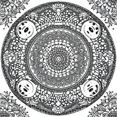 Snowmen on Mandala