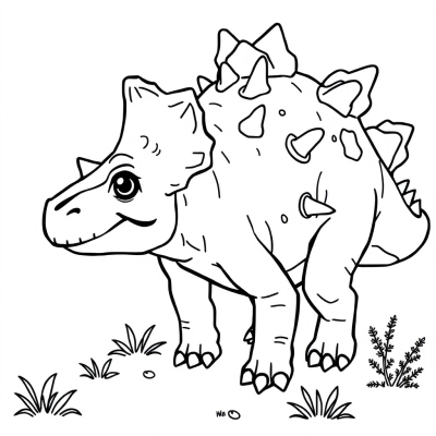 Stegosaurus with Spiked Plates