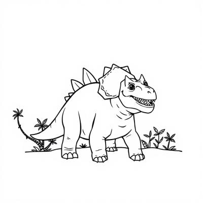 Stygimoloch with a Spiky Skull