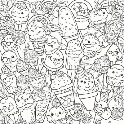 Summer Doodle with Ice Cream