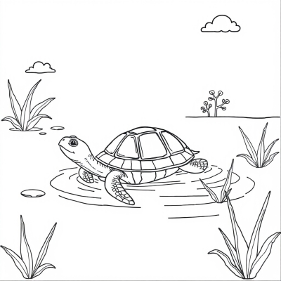 Turtle in the Lake