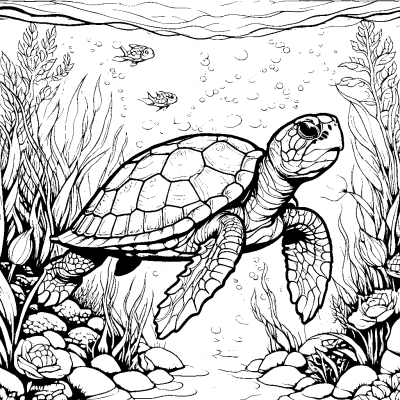 Turtle Underwater