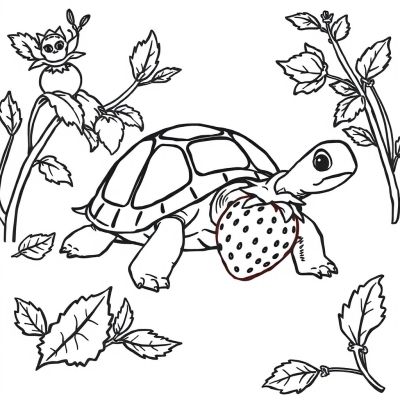 Turtle with Strawberry
