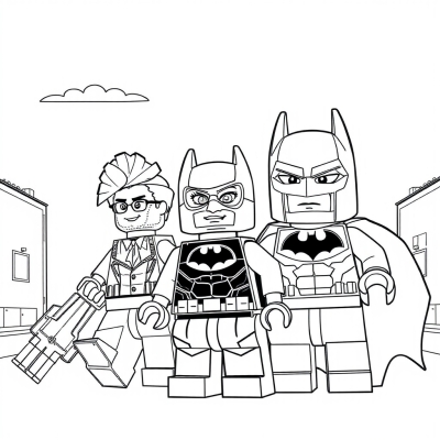Wildstyle, Emmet, and Batman