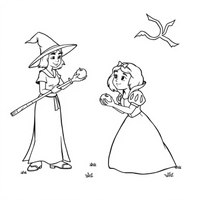 The Witch Brings Apples to Snow White