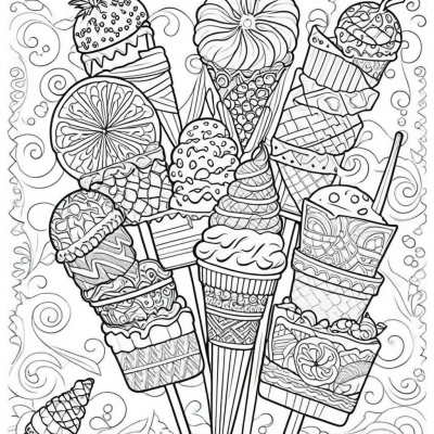 Zen Doodle Fruit Popsicle