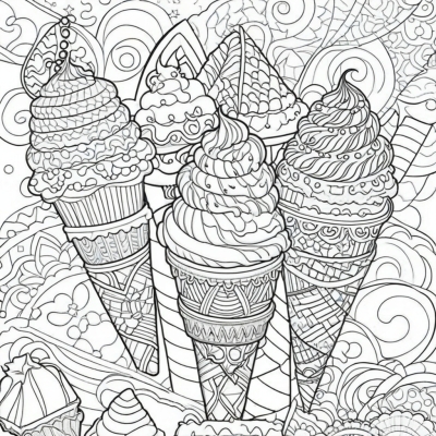 Zentangle Ice Cream Cone