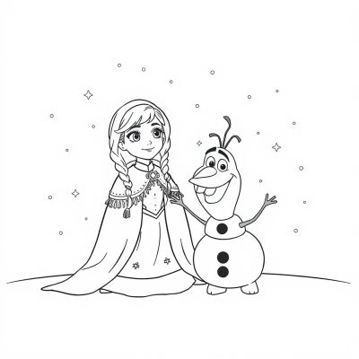 Anna and Olaf on New Year