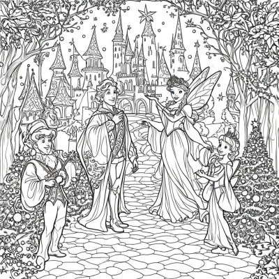Aurora, Fairies and Prince on New Year
