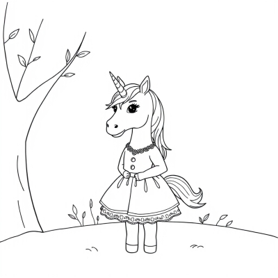 Little Unicorn in a Dress