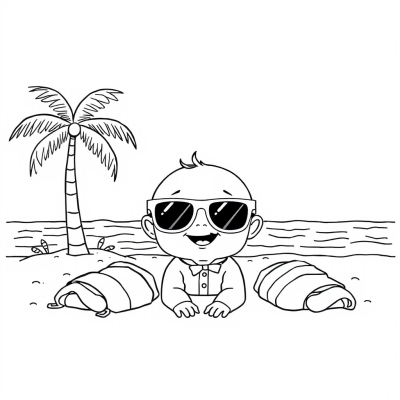 Boss Baby at the Beach