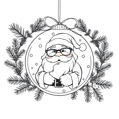 Christmas Ornament with Santa Claus