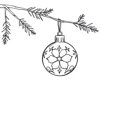 Christmas Ornament on a Branch