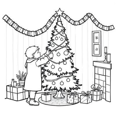 Decorating the New Year Tree