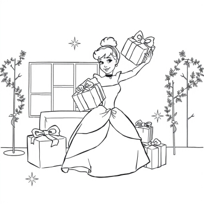 Cinderella with Gifts for New Year